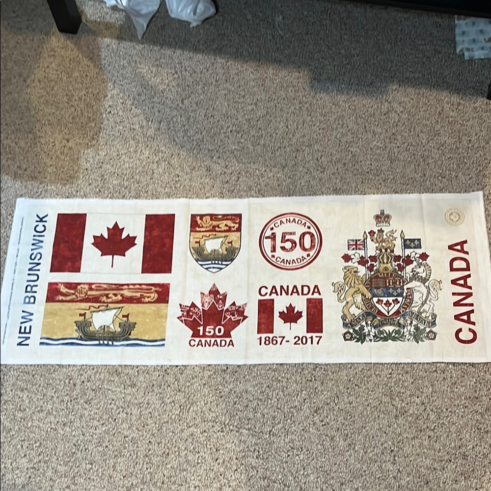 Canada 150 Commemorative Fabric panel Northcott Deborah Edwards Sewing Quilting